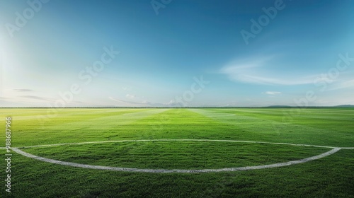 Vibrant Soccer Field. Sports and Recreation concept