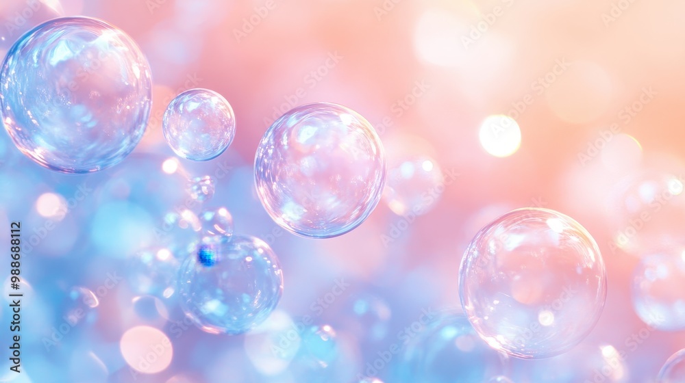 Whimsical Bubble Wonderland in Soft Pastel Hues Whimsical Bubble Wonderland in Soft Pastel Hues