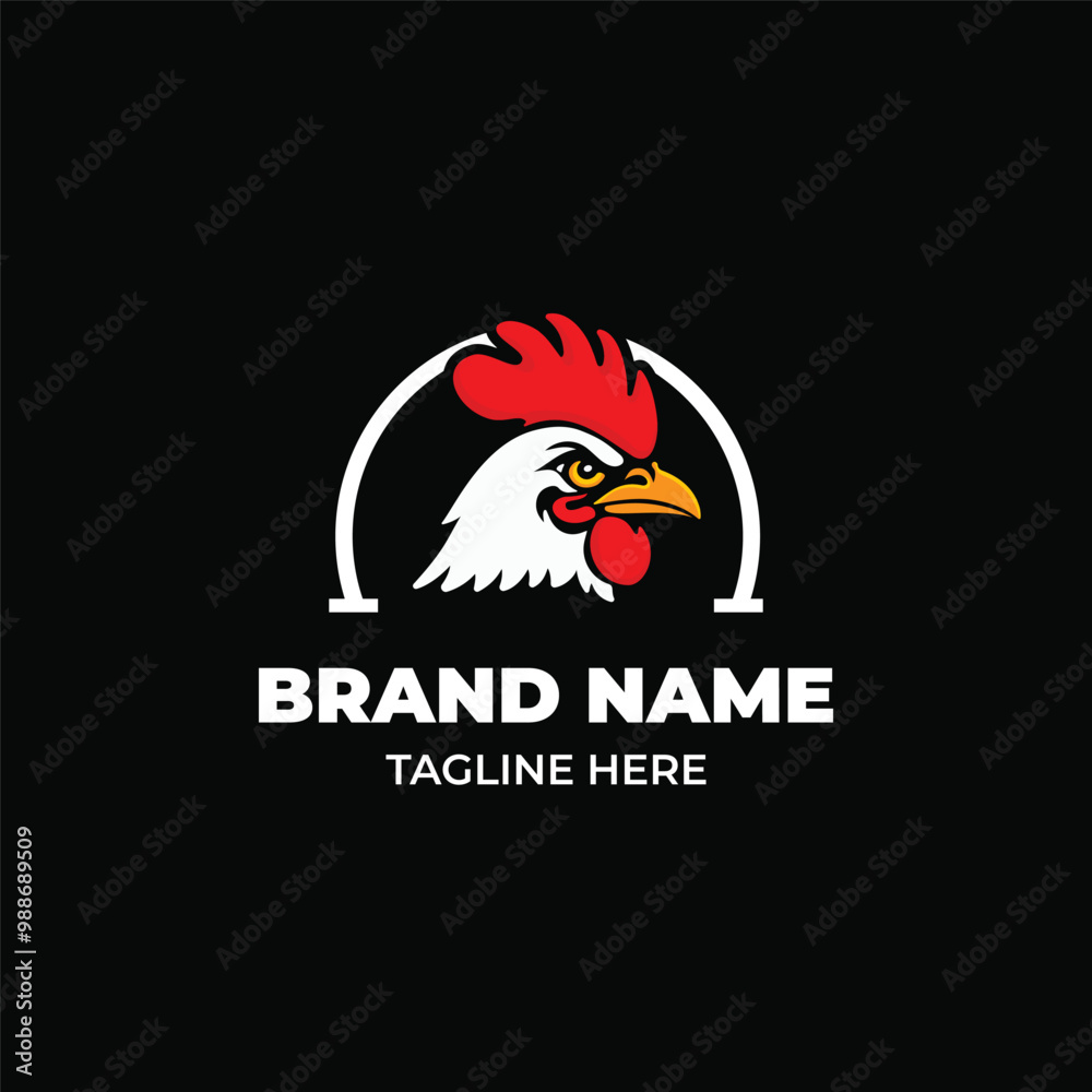 Obraz premium Logo of rooster head