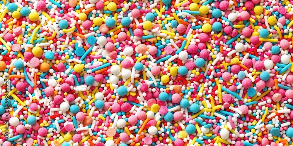Colorful Sprinkles Explosion. Sweet and vibrant food styling concept Colorful Sprinkles Explosion. Sweet and vibrant food styling concept