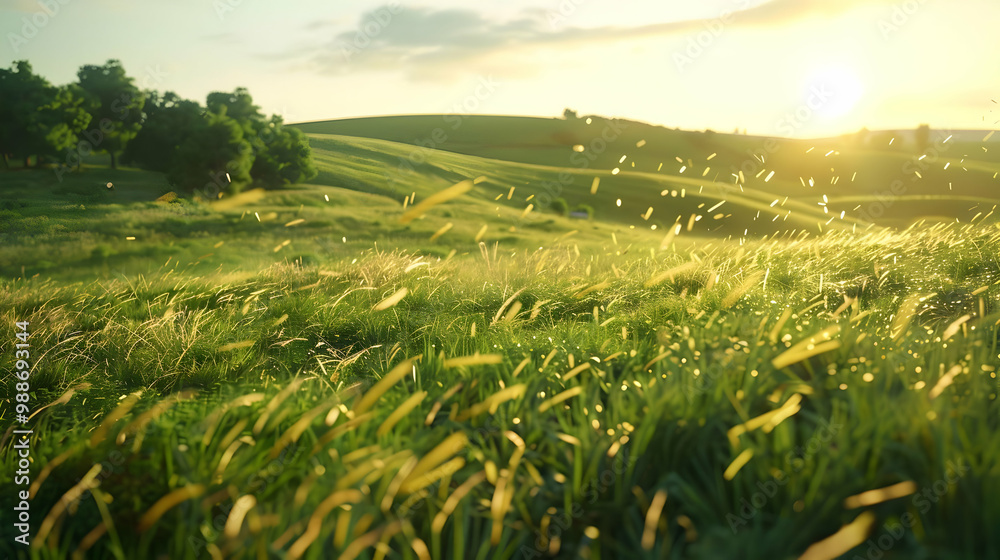 Golden Hour in a Grass Field A Stunning Landscape Photography Golden Hour in a Grass Field A Stunning Landscape Photography