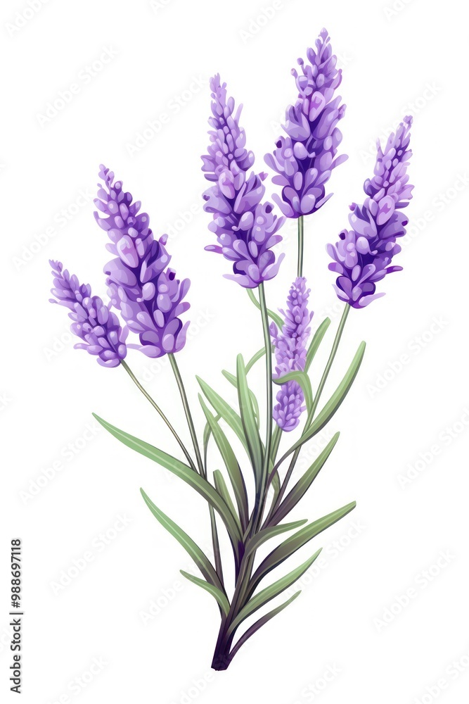 Naklejka premium Lavender blossom flower purple.