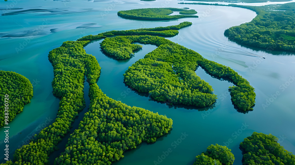 Aerial View of a Lush Mangrove Forest Aerial View of a Lush Mangrove Forest