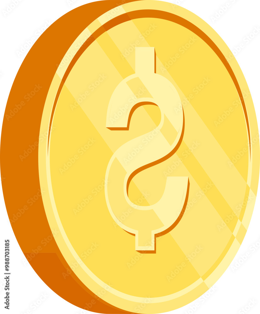 Gold Coin Isolated Gold Coin Isolated