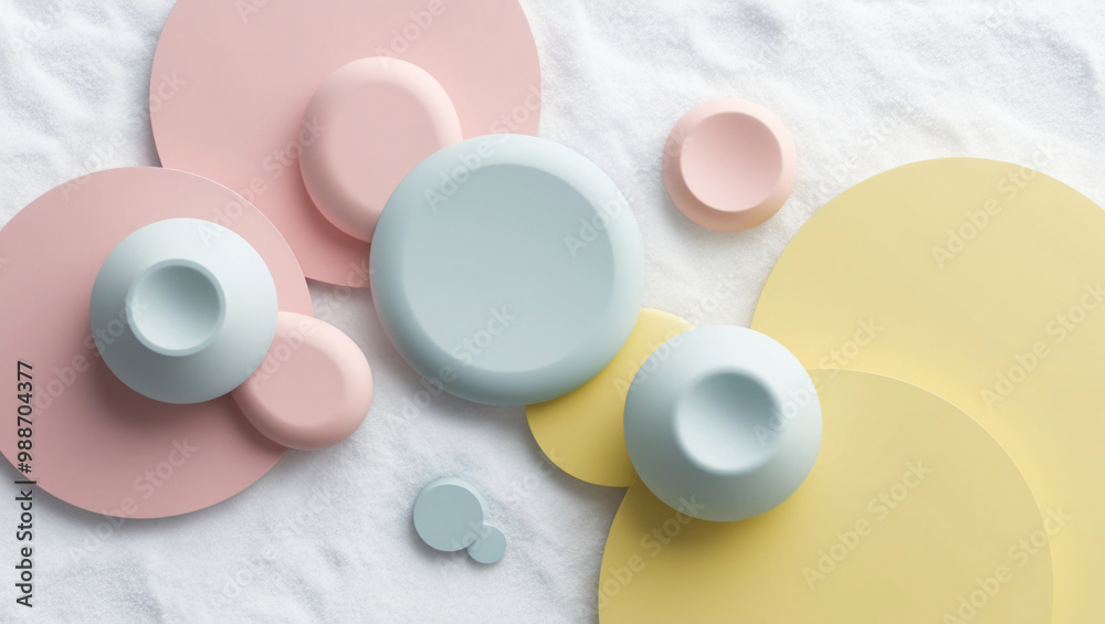 Minimalistic Geometric Shapes in Pastel Tones
Minimalistic Geometric Shapes in Pastel Tones