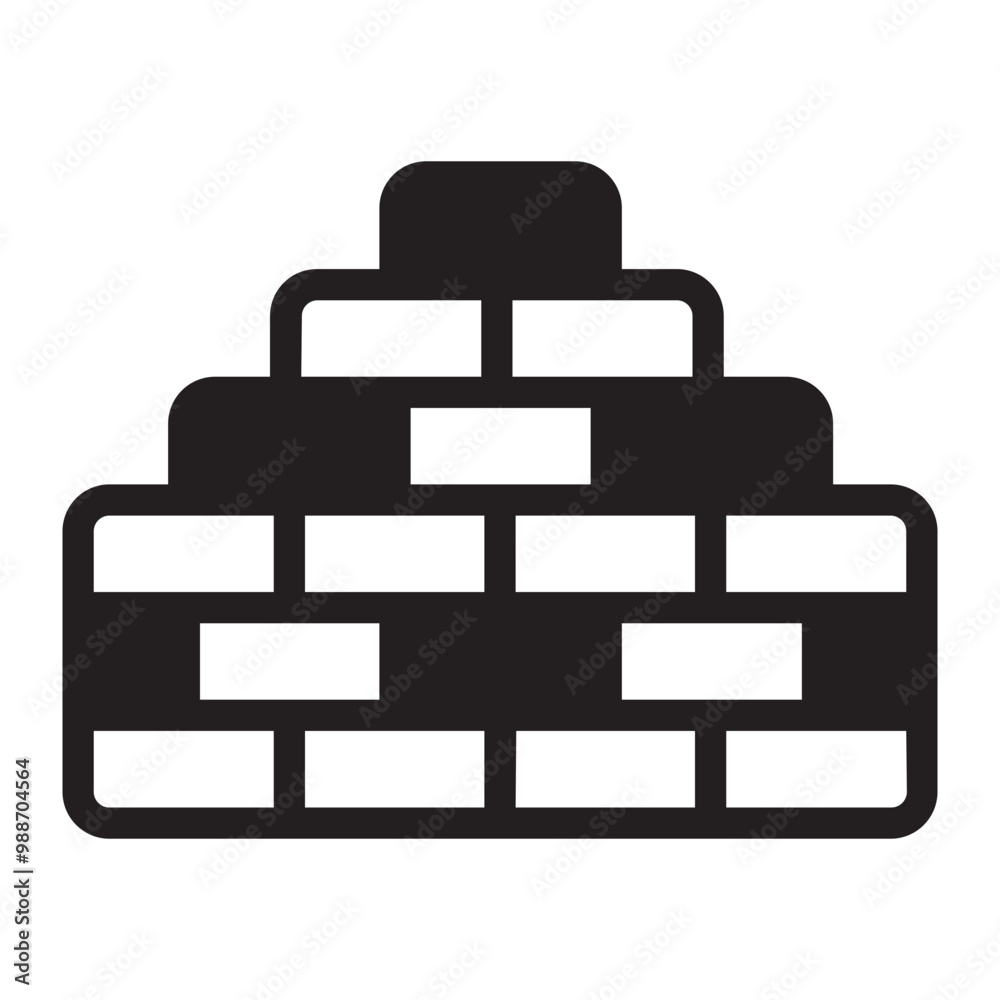 brick wall glyph icon