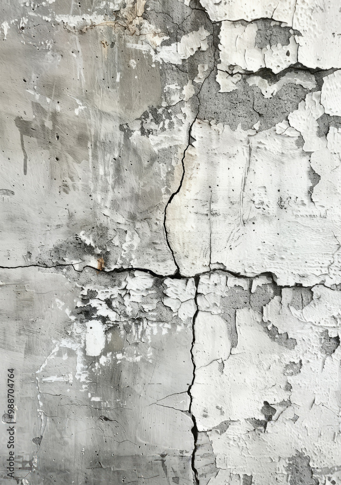 Fototapeta premium Vintage cement wall, weathered texture, subtle cracks, soft gray tones