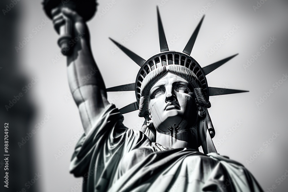 Obraz premium Liberty statue sculpture representation independence.