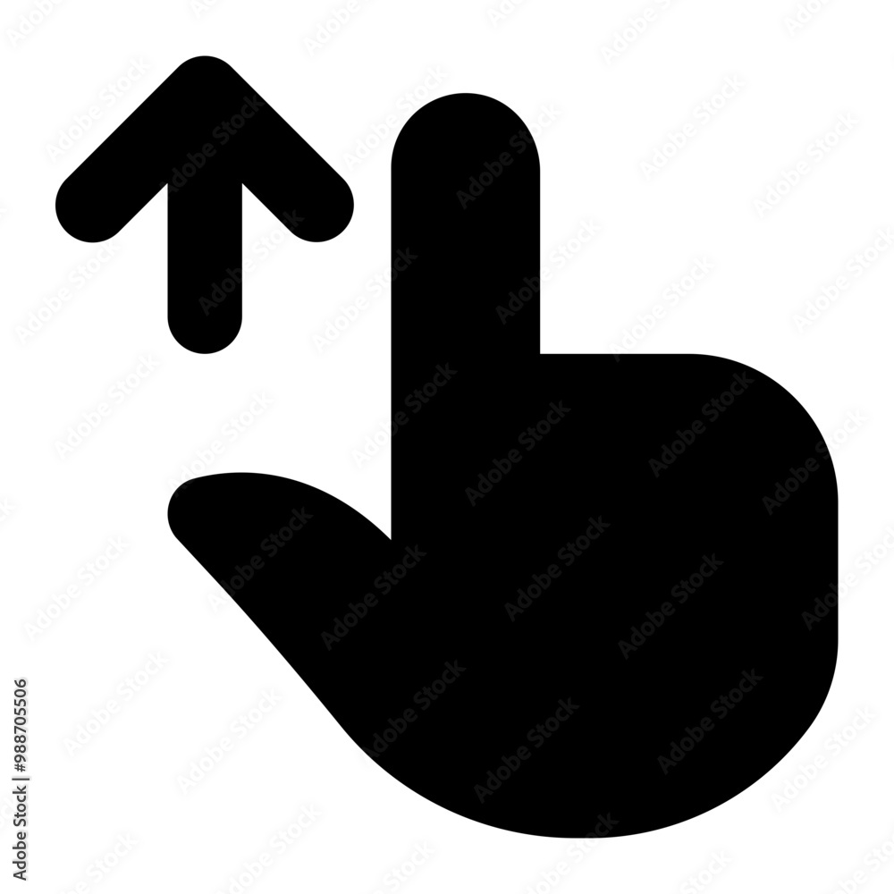 Hand Pointing Arrow Swipe Up Icon Hand Pointing Arrow Swipe Up Icon