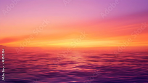 Stunning Sunset Over the Ocean A Serene Landscape