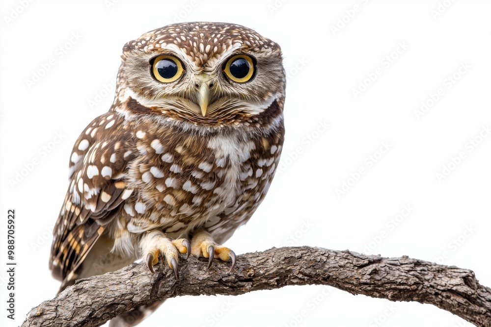 Burrowing Owl Perched on a Branch. Burrowing Owl Perched on a Branch.