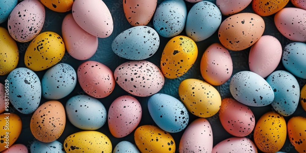 Easter Egg Hunt. Bright and Festive Easter Background Concept