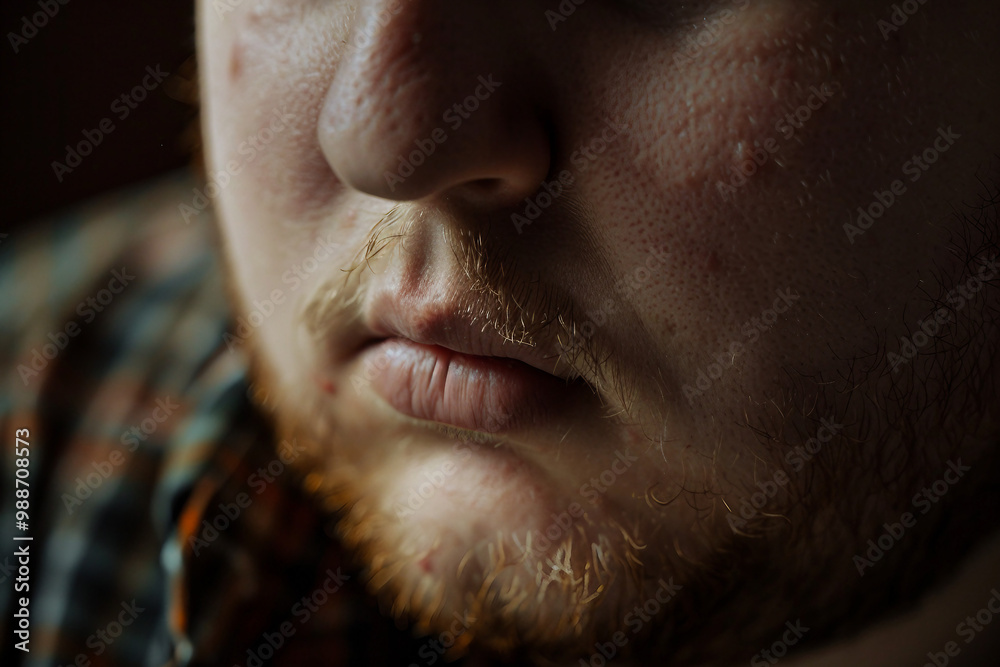 Fototapeta premium Illustration of obesity issues made generative AI technology