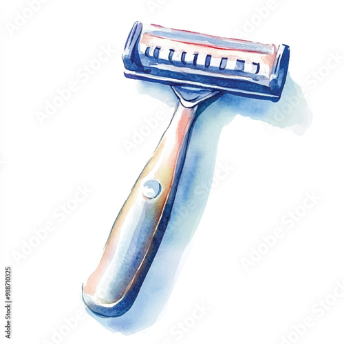 Shaver watercolor clipart illustration isolate