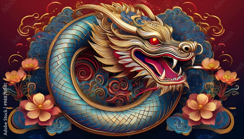 custom made wallpaper toronto digitalintricate artistic representation year snake