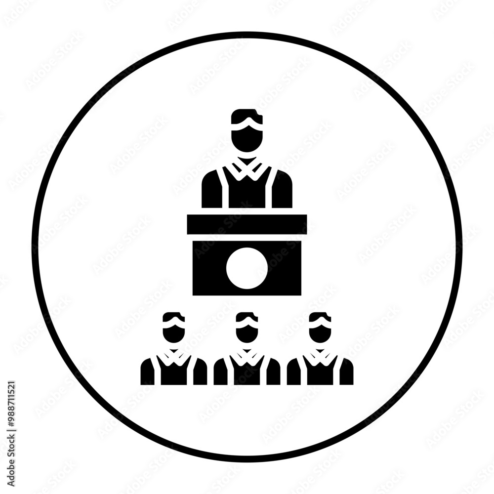 Naklejka premium Conference vector icon. Can be used for Business Training iconset.