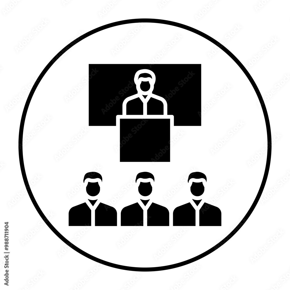 Lecture vector icon. Can be used for Business Training iconset. Lecture vector icon. Can be used for Business Training iconset.