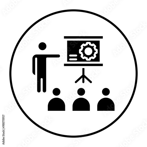 On the job Training vector icon. Can be used for Business Training iconset.