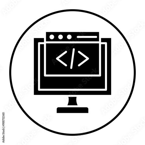 Front End Development vector icon. Can be used for No Code iconset.
