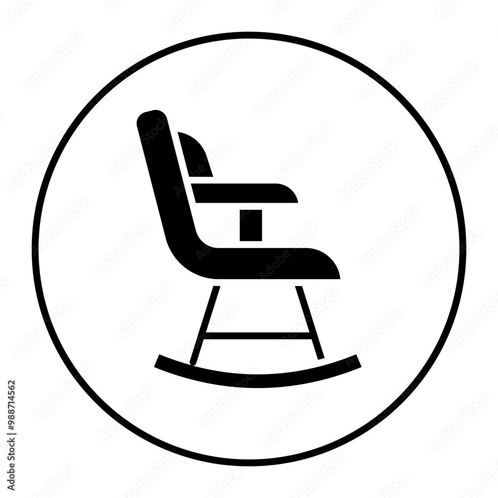 Rocking Chair vector icon. Can be used for Comfort iconset. Rocking Chair vector icon. Can be used for Comfort iconset.
