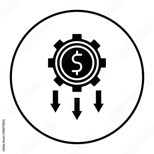 Low Startup Cost vector icon. Can be used for Home Based Business iconset.