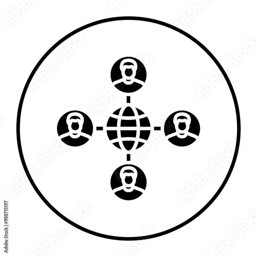 Networking with People vector icon. Can be used for Home Based Business iconset.