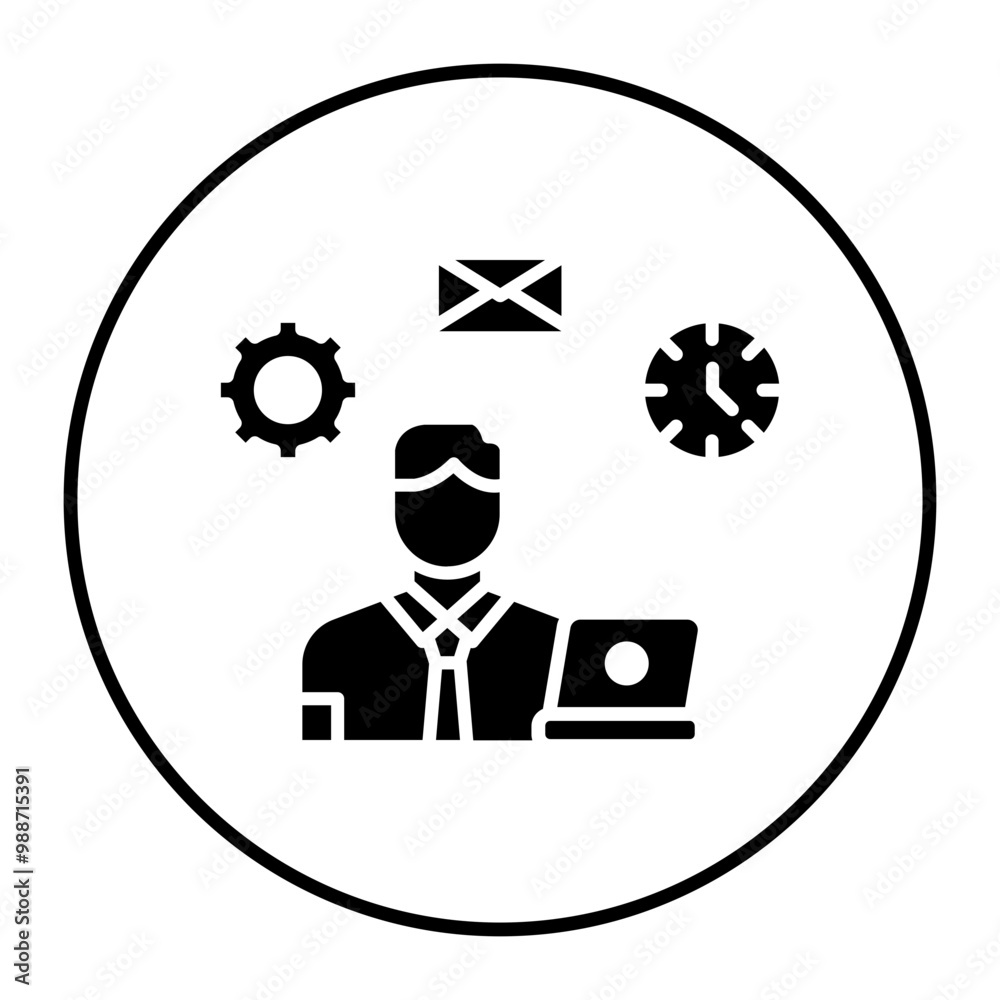 Multi Tasking vector icon. Can be used for Home Based Business iconset. Multi Tasking vector icon. Can be used for Home Based Business iconset.
