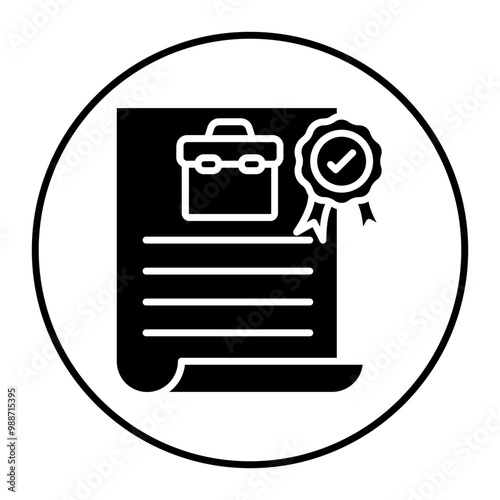 Business Permit vector icon. Can be used for Home Based Business iconset.