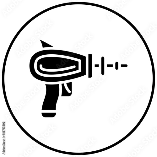 Blaster vector icon. Can be used for Science Fiction iconset.