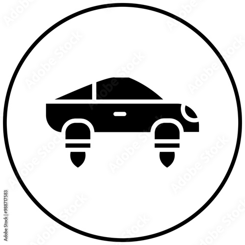 Hover Car vector icon. Can be used for Science Fiction iconset.