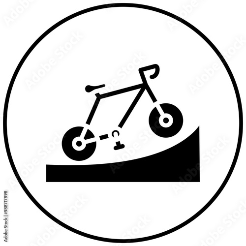 Bmx Bike vector icon. Can be used for Outdoor Fun iconset.