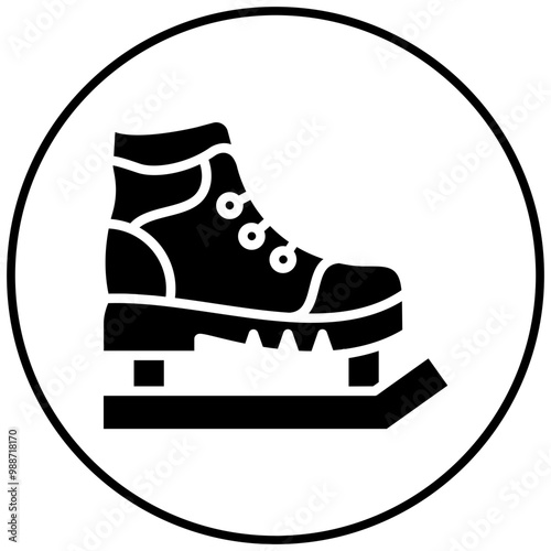 Ice Skates vector icon. Can be used for Outdoor Fun iconset.