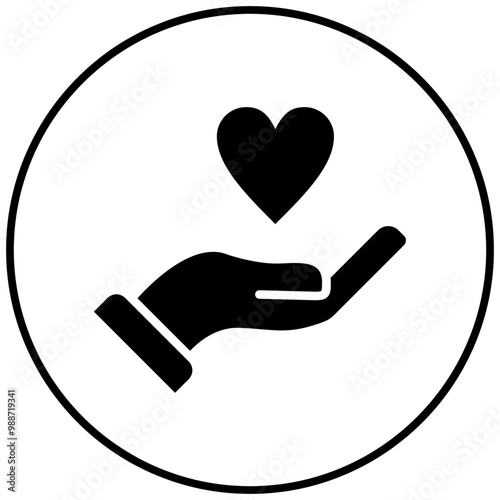 Compassion vector icon. Can be used for Leadership iconset.