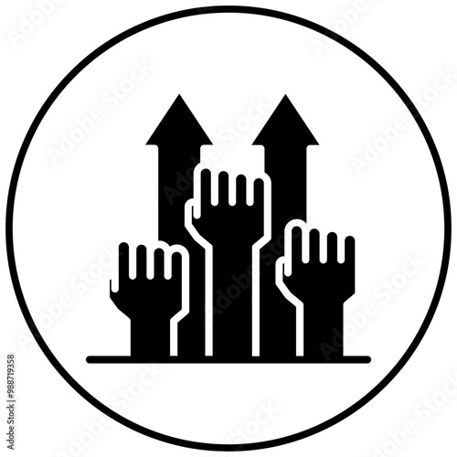 Empowerment vector icon. Can be used for Leadership iconset.