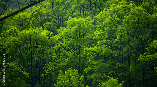 Lush Green Forest Canopy - Nature Photography