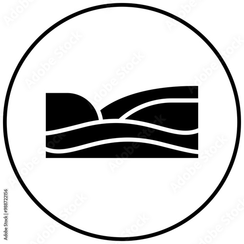 Sand Ripples vector icon. Can be used for Coastline iconset.