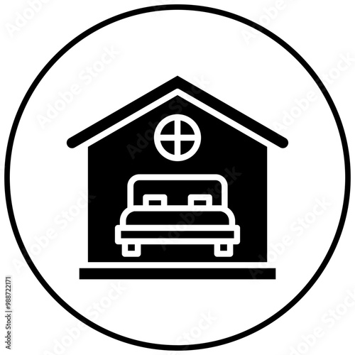Accommodation vector icon. Can be used for Hajj Pilgrimage iconset.