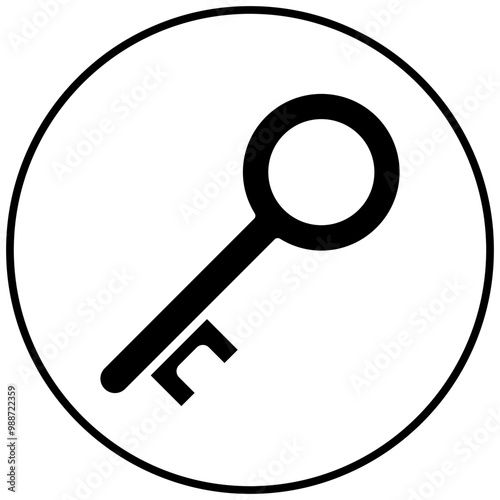 Key vector icon. Can be used for Hajj Pilgrimage iconset.