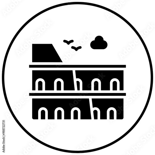 Colosseum vector icon. Can be used for Italy iconset.