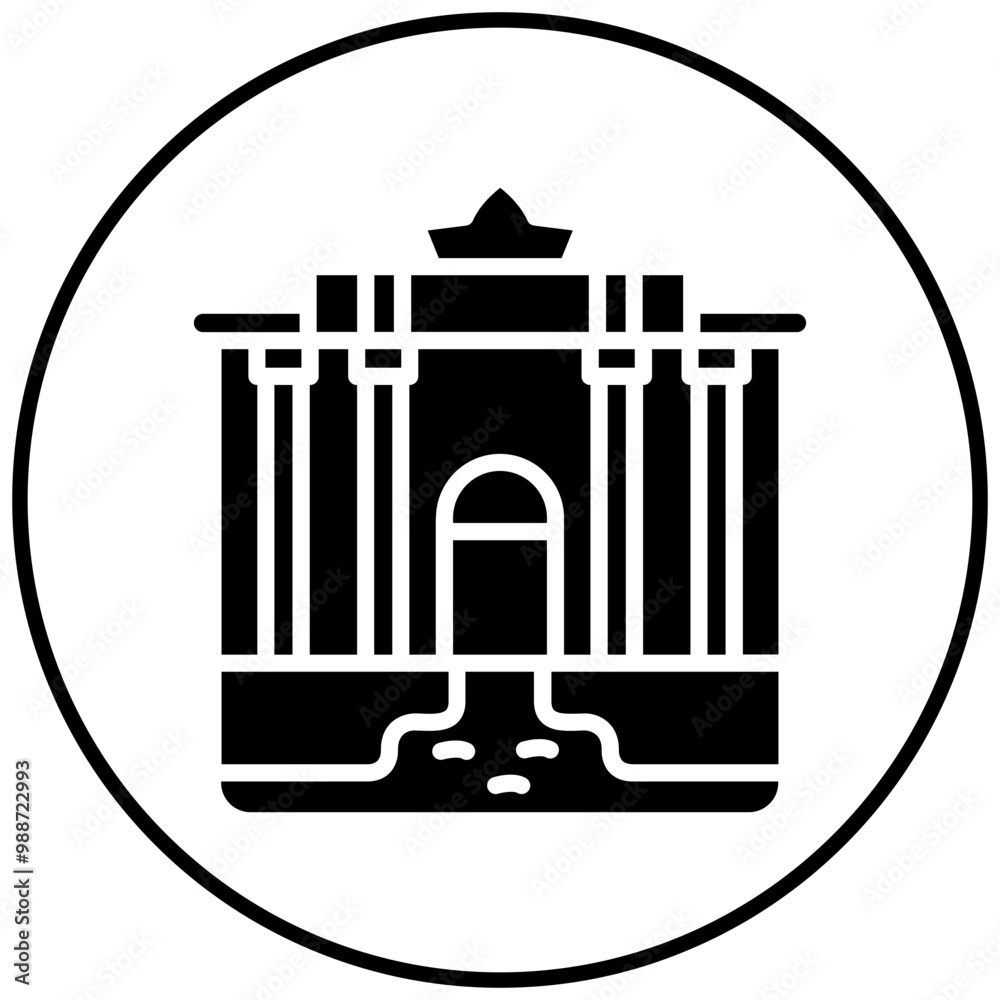 Trevi Fountain vector icon. Can be used for Italy iconset. Trevi Fountain vector icon. Can be used for Italy iconset.