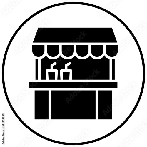 Vendor Stall vector icon. Can be used for Festa Junina iconset.