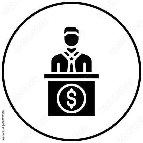Bribed Witness vector icon. Can be used for Corruption iconset.