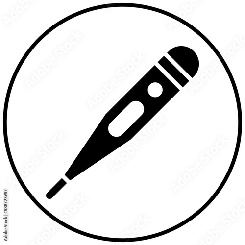 Feverish Thermometer vector icon. Can be used for Infectious Diseases iconset.