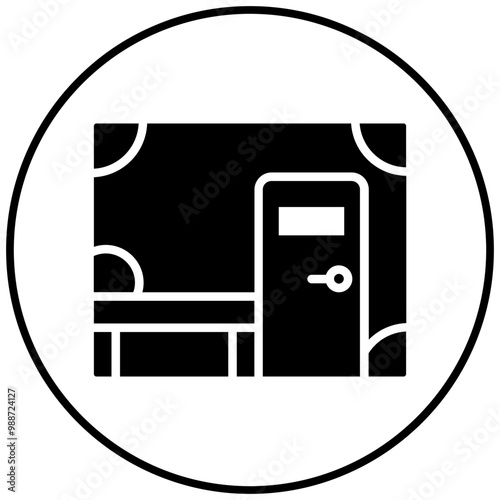 Isolation Chamber vector icon. Can be used for Infectious Diseases iconset.