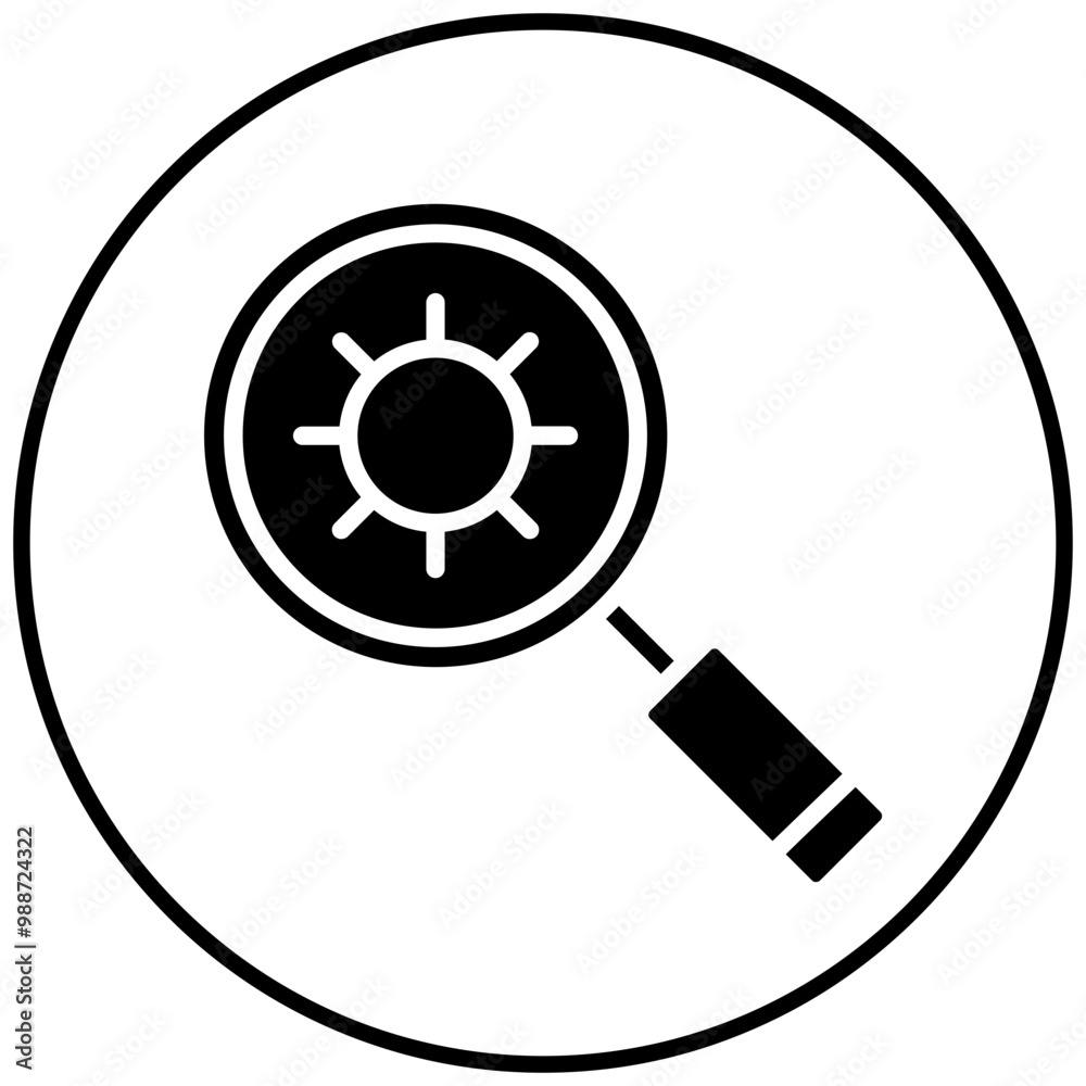 Pathogen Detection vector icon. Can be used for Infectious Diseases iconset. Pathogen Detection vector icon. Can be used for Infectious Diseases iconset.