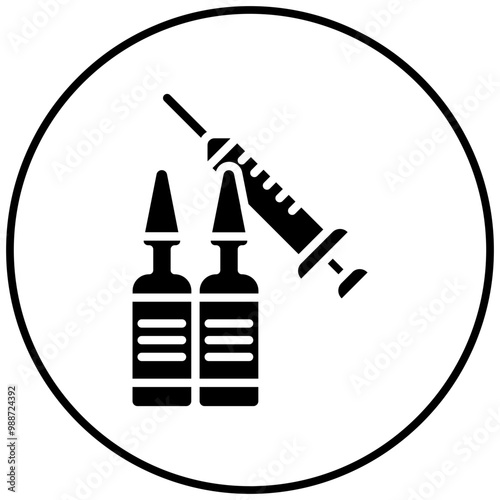 Vaccination Syringe vector icon. Can be used for Infectious Diseases iconset.