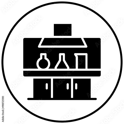 Fume Hood vector icon. Can be used for Lab iconset.