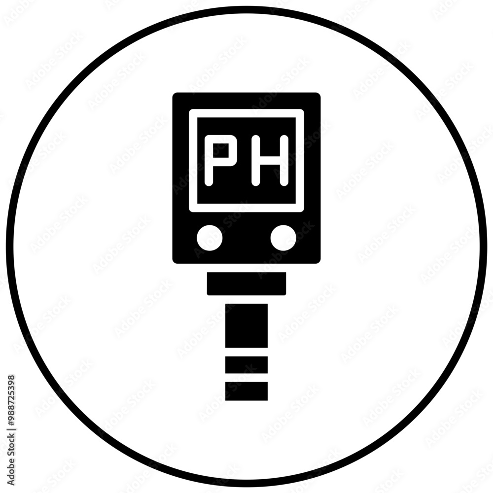 Ph Meter vector icon. Can be used for Lab iconset. Ph Meter vector icon. Can be used for Lab iconset.
