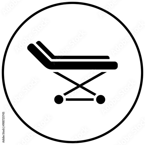 Stretcher vector icon. Can be used for Rugby iconset.