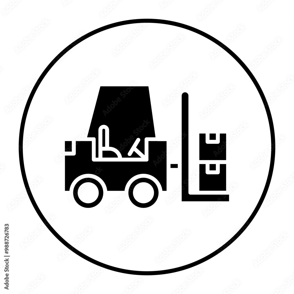 Forklift vector icon. Can be used for Warehouse iconset. Forklift vector icon. Can be used for Warehouse iconset.